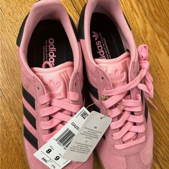 New Adidas Gazelle Pink Black 8 10 - Picture 6 of 14